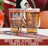 Greenline Goods  Florida State University Seminoles College Pint Beer Glasses (Set of 2), 16 oz  Full-Color Logo + Campus Map view 2