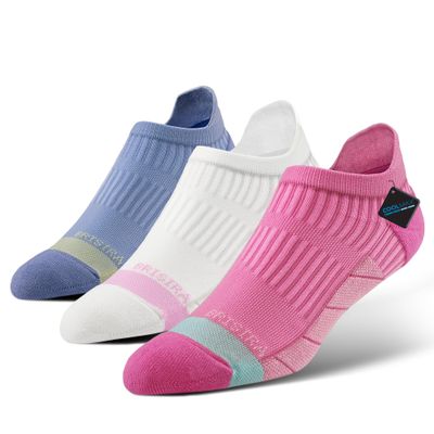 BRISIRA Coolmax Bamboo Viscose Women Compression Running Socks 3 Pairs Low Cut Ankle Athletic Anti Odor&Blister Cushioned