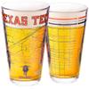 Greenline Goods  Texas Tech University Red Raiders College Pint Beer Glasses (Set of 2), 16 oz  Full-Color Logo + Campus Map view 1