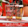 Greenline Goods  Texas Tech University Red Raiders College Pint Beer Glasses (Set of 2), 16 oz  Full-Color Logo + Campus Map view 2