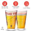 Greenline Goods  Texas Tech University Red Raiders College Pint Beer Glasses (Set of 2), 16 oz  Full-Color Logo + Campus Map view 3