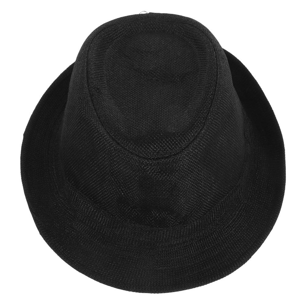 Children Black Felt Jazz Wide Brim Fedora Hat - Gangster Party Costume Accessory for Kids