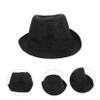 Children Black Felt Jazz Wide Brim Fedora Hat - Gangster Party Costume Accessory for Kids view 3