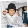 Children Black Felt Jazz Wide Brim Fedora Hat - Gangster Party Costume Accessory for Kids view 4