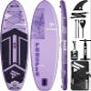 Flypark 11'x34 Inflatable Paddle Boards, Extra Wide SUP for 420lbs/3Adults, Yoga Stand Up Paddle Board, 110L Backpack, 15 D-Rings, Shoulder Strap, US-Fin, 2-Action Pump, Prosper Purple view 1