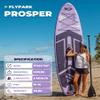 Flypark 11'x34 Inflatable Paddle Boards, Extra Wide SUP for 420lbs/3Adults, Yoga Stand Up Paddle Board, 110L Backpack, 15 D-Rings, Shoulder Strap, US-Fin, 2-Action Pump, Prosper Purple view 2