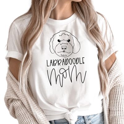 Labradoodle Dog Mom Shirt, Gift for Labradoodle Lover, Custom Shirt for Labradoodle Owner, Labradoodle Mom in Pocket, S3342