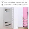 TUJOBA Hanging Yoga Mat Holder Foldable, Yoga Equipment Storage Rack for 2 Mats, Magnetic Plastic Foam Roller Storage Basket, Save Floor Space view 3