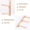 TUJOBA Wooden 4-Layer Yoga Mats Organizer Wall-Mounted, Fitness Equipment Holder for Storage Foam Roller/Pilates Mat, Home Decor Rack, No Burrs view 3
