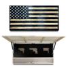 Bellewood Designs Large American Flag Gun Safe - Quick Access Hidden Gun Safe for Rifles, Shotguns, & Handguns - Gun Concealment Furniture with Magnetic Lock - Gun Self Hidden Storage (Black) view 1