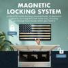 Bellewood Designs Large American Flag Gun Safe - Quick Access Hidden Gun Safe for Rifles, Shotguns, & Handguns - Gun Concealment Furniture with Magnetic Lock - Gun Self Hidden Storage (Black) view 2