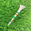 TRUESTRIKE Premium USA Golf Tees  3" or 2" Durable Plastic Performance Tees (100 Pack)  Made in USA  Bulk Value Pack - Lucky Irish 3 1/4 view 3
