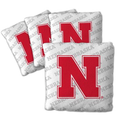 YouTheFan Officially-Licensed NCAA Nebraska Cornhuskers Set of 4 Cornhole Bags - All Weather Regulation 6 x 6 Size - 16oz Weight - Designed in USA