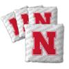 YouTheFan Officially-Licensed NCAA Nebraska Cornhuskers Set of 4 Cornhole Bags - All Weather Regulation 6 x 6 Size - 16oz Weight - Designed in USA view 1