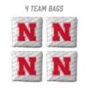 YouTheFan Officially-Licensed NCAA Nebraska Cornhuskers Set of 4 Cornhole Bags - All Weather Regulation 6 x 6 Size - 16oz Weight - Designed in USA view 2