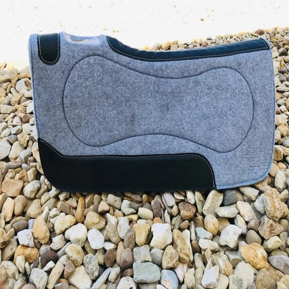 EQUIGEAR Horse Saddle PAD Western Contoured Woolen Felt Moisture Wicking Saddle Pad/Size- 32"x32" & 30"x30" BN-089 (32"X32")