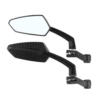ForgUe Side Mirrors Carbon Fiber Appearance Handlebar Mirrors 360 Adjustment Bike Rear View Mirrors Range Back Sight Reflector Electric Bicycle Motorcycle Rearview Mirrors