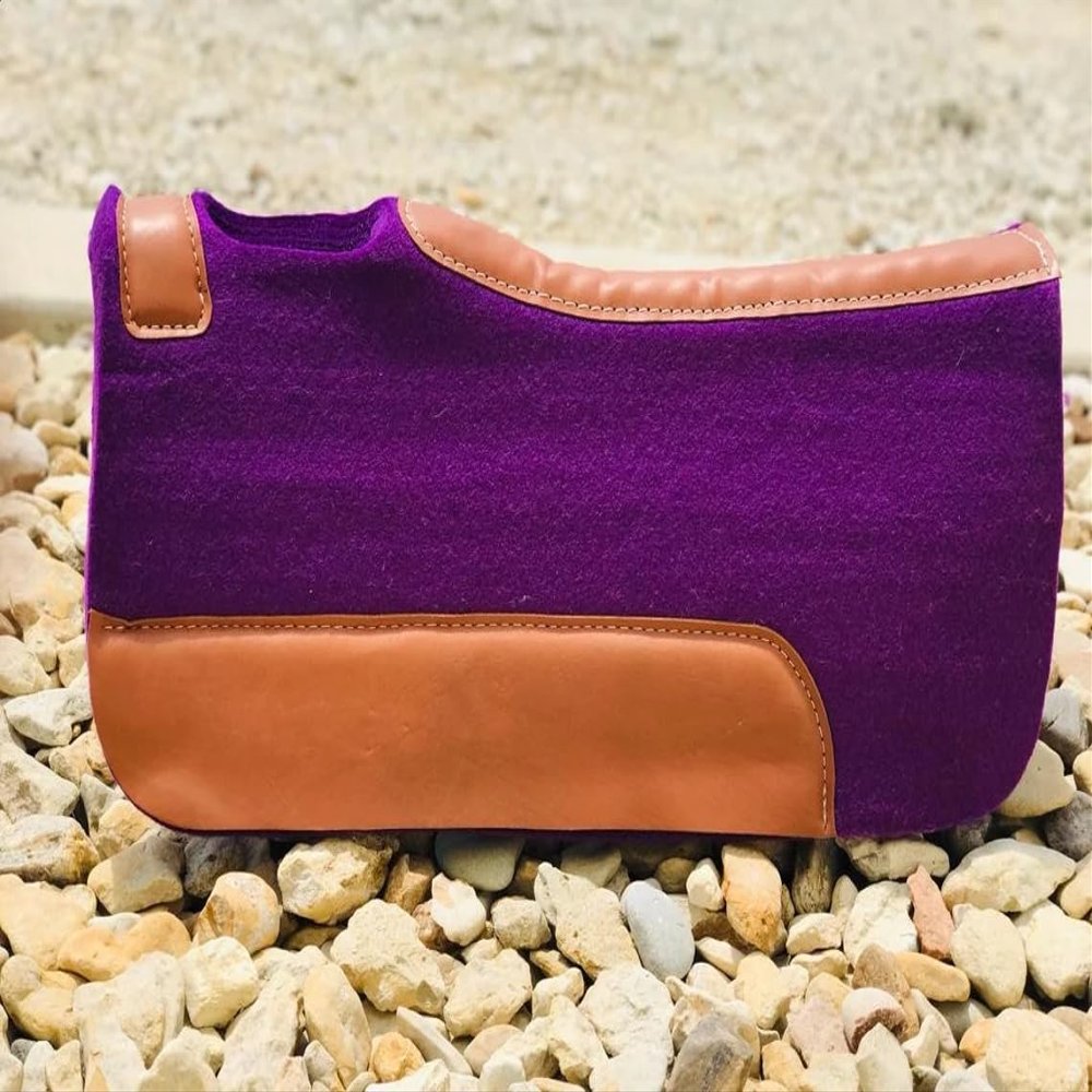 EQUIGEAR Horse Saddle PAD Western Contoured Woolen Felt Moisture Wicking Saddle Pad/Size- 32"x32" & 30"x30" BN-087 (32"X32")