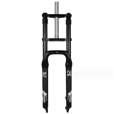 ZECHAO 20/26in Snow Bike Suspension Front Fork,160mm Travel QR Rebound Adjustment Disc Brake Spring Hydraulic Lock Double Shoulder Fork (Color : Black, Size : 26inch)