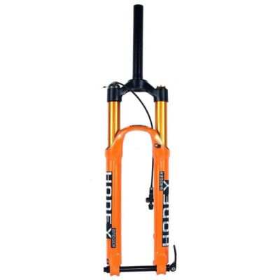 ZECHAO 27.5/29in Suspension Fork Bike Front,15 * 100mm Thru Axle 1-1/8" Alloy Air Mountain Bike Fork 140/160mm Travel Rebound Adjust (Color : Orange-140MM, Size : 29inch)