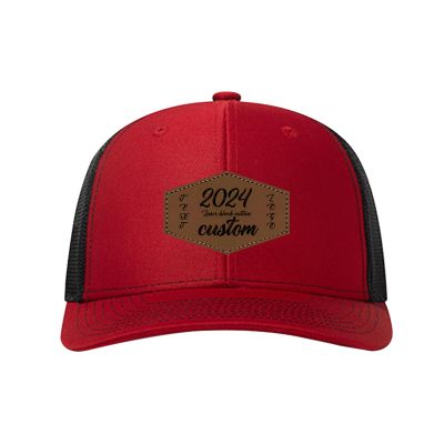 Custom Leather Patch Trucker Hat for Men & Women - Personalized Text & Photo Baseball Cap Laser Engraved.13