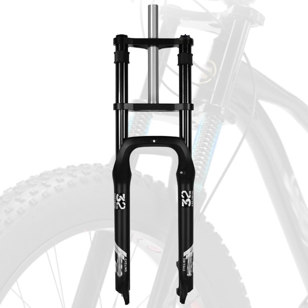 ZECHAO 20/26 * 4.0in Snow Bike Front Fork,Spring Hydraulic Lock 160mm Travel Disc Brake 1-1/8" Double Shoulder Fork Rebound Adjustment(26inch)