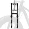 ZECHAO 20/26 * 4.0in Snow Bike Front Fork,Spring Hydraulic Lock 160mm Travel Disc Brake 1-1/8" Double Shoulder Fork Rebound Adjustment(26inch) view 1