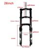 ZECHAO 20/26 * 4.0in Snow Bike Front Fork,Spring Hydraulic Lock 160mm Travel Disc Brake 1-1/8" Double Shoulder Fork Rebound Adjustment(26inch) view 2