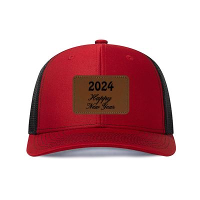 Custom Leather Patch Trucker Hat for Men & Women - Personalized Text & Photo Baseball Cap Laser Engraved.08