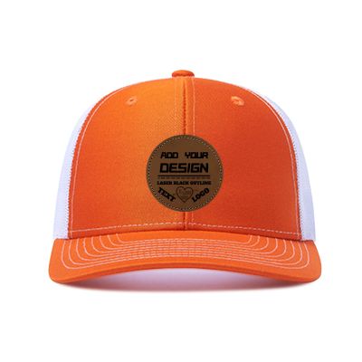 Custom Leather Patch Trucker Hat for Men & Women - Personalized Text & Photo Baseball Cap Laser Engraved.20