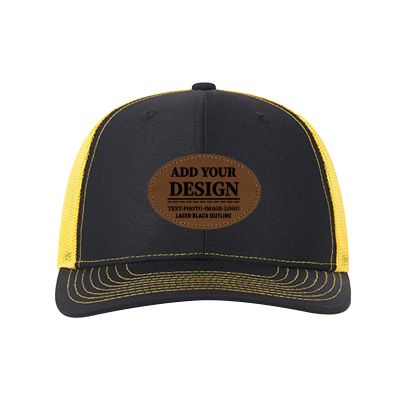 Custom Leather Patch Trucker Hat for Men & Women - Personalized Text & Photo Baseball Cap Laser Engraved.04