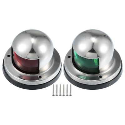 Motoforti Universal Interior Boat Navigation Lights, Marine Boat Lights for Pontoon Boat Yacht, Waterproof, ABS Metal, Silver Tone Shell, 1 Set