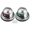 Motoforti Universal Interior Boat Navigation Lights, Marine Boat Lights for Pontoon Boat Yacht, Waterproof, ABS Metal, Silver Tone Shell, 1 Set view 1