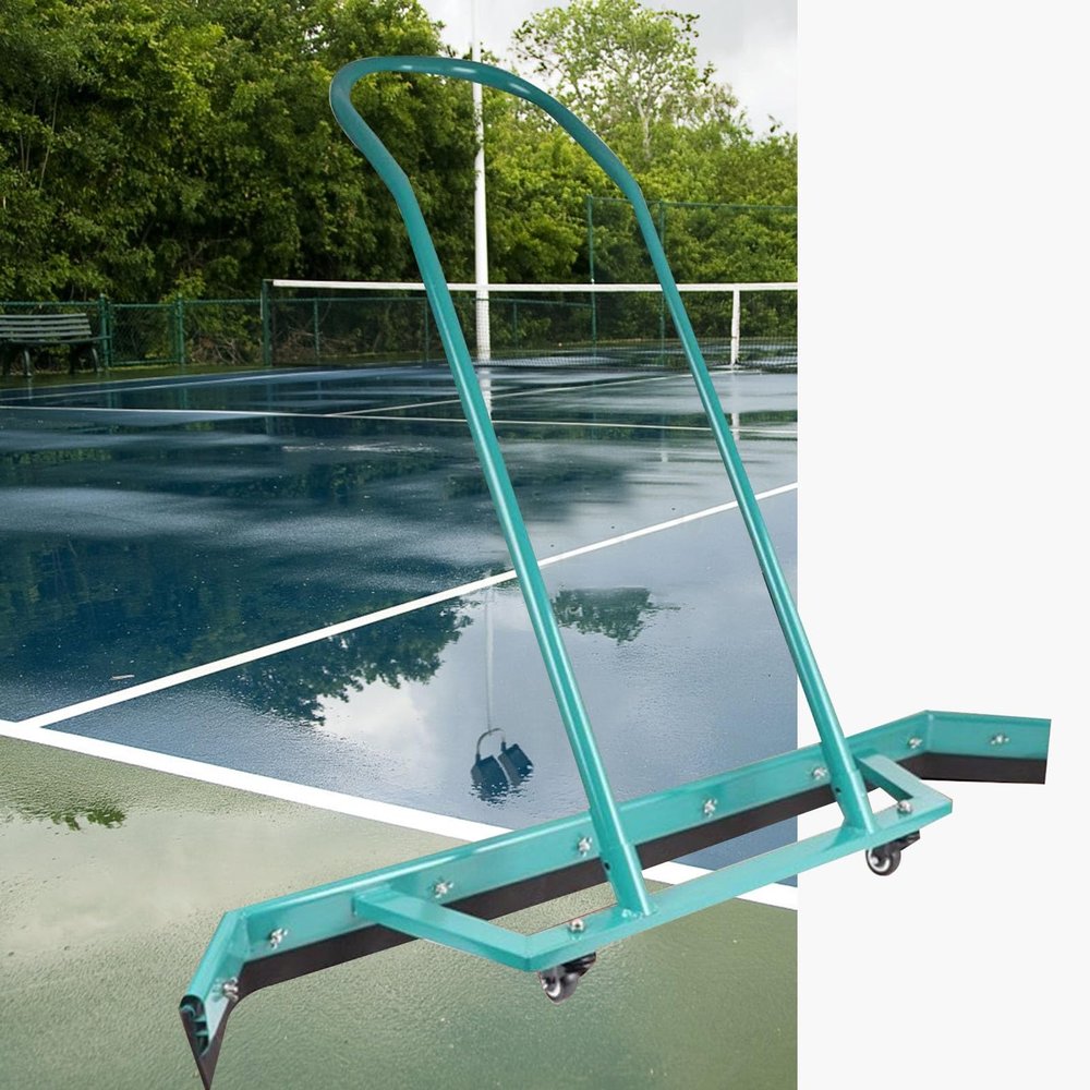MObyat Rain Sweep Heavy Duty Water Remover for Courts, Quick Clearing Tennis Court Dryer Surface Squeegee, Professional Aluminum Rain Shuttle Squeegee Broom, with Smooth Wheels (Color : Green)