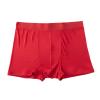 100% Mulberry Silk Men's Boxer Briefs Underwear Panties Mid Waist Shorts Thin Soft Breathable Daily Underpants (Color : Red, Size : XL/X-Large) view 1
