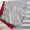 100% Mulberry Silk Men's Boxer Briefs Underwear Panties Mid Waist Shorts Thin Soft Breathable Daily Underpants (Color : Red, Size : XL/X-Large) view 3