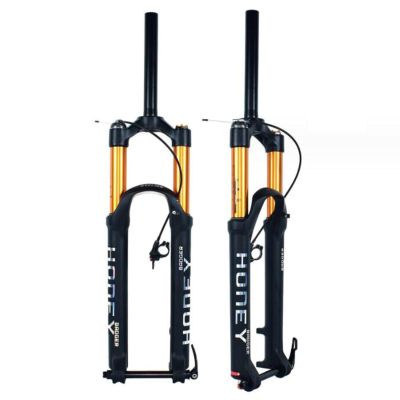ZECHAO Aluminum Alloy Air Supension Front Fork,Large Stroke 160mm 27.5/29in Mountain Bike Fork Thru Axle 1-1/8" Disc Brake Rebound Adjust (Color : Black-160MM, Size : 29inch)