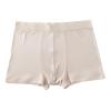100% Mulberry Silk Men's Boxer Briefs Underwear Panties Mid Waist Shorts Thin Soft Breathable Daily Underpants (Color : Skin, Size : L/Large) view 1