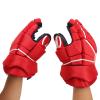 Fabater Red Ice Hockey Gloves, 1 Pair Curved Thumbs Excellent Grip Senior Ice Hockey Gloves for Sports (9 Inch) view 4