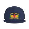 5th Infantry Division 'Red Diamond' Vietnam Combat Veteran Flat Brim Baseball Cap Men's Adjustable Trucker Hat view 2