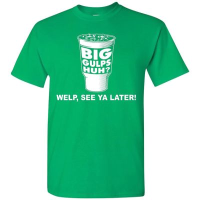 Absurd Ink Dumb and Dumber Big Gulps - T-Shirt (US, Alpha, XX-Large, Regular, Regular, Irish Green)
