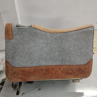 EQUIGEAR Horse Saddle PAD Western Contoured Woolen Felt Moisture Wicking Saddle Pad/Size- 32"x32" & 30"x30" BN-091 (32"X32")