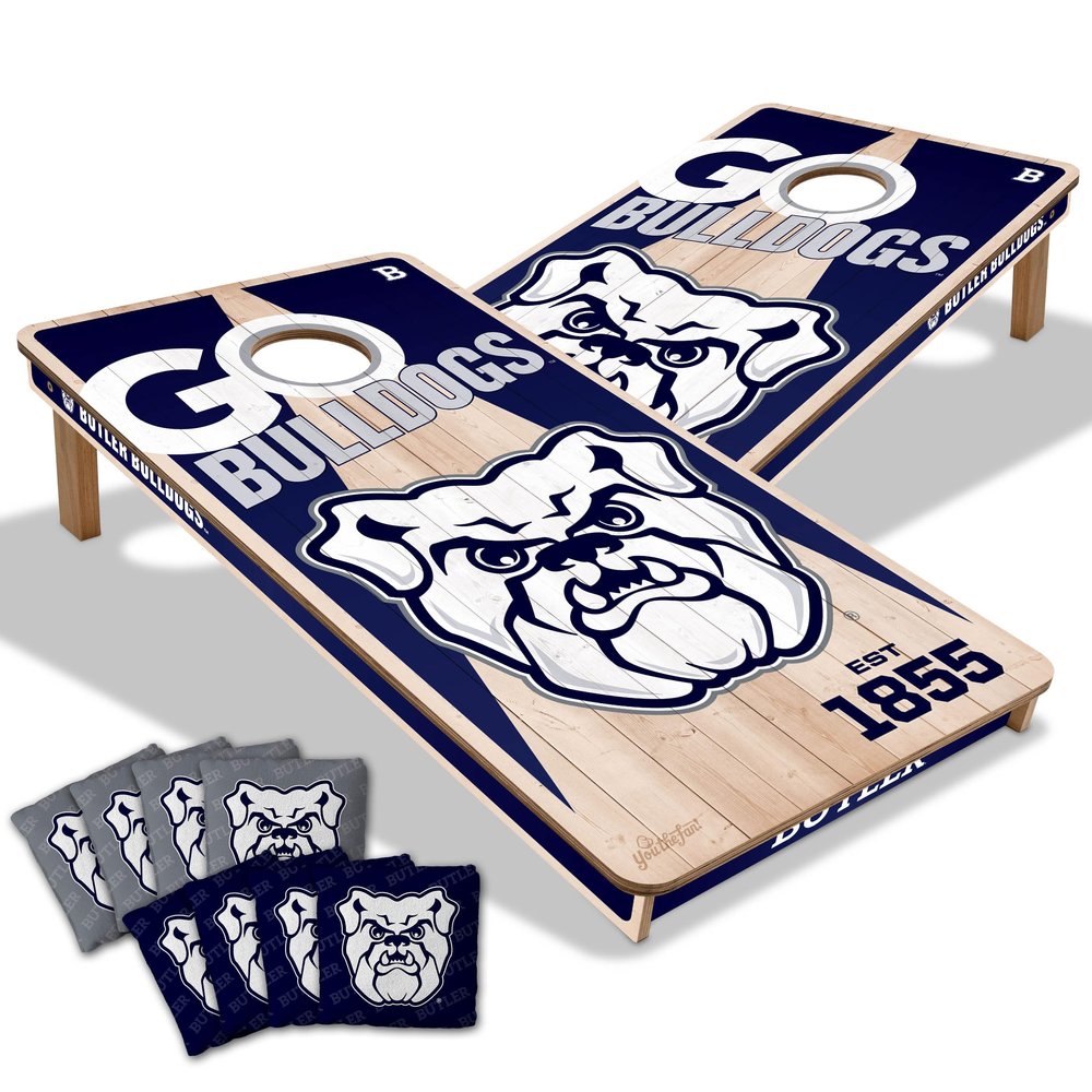 YouTheFan NCAA Butler Bulldogs 2 x 4 Professional Wood Cornhole Game with Logo Bags