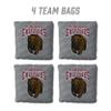 YouTheFan Officially-Licensed NCAA Montana Grizzlies Set of 4 Cornhole Bags - All Weather Regulation 6 x 6 Size - 16oz Weight - Designed in USA view 2