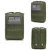 2 Pack Molle Pouches - Vest Cell Phone Holster Belt Waist Bag Pack EDC Accessories Small Utility Pouch With Flag Patch Tactical Compact Water-Resistant Army Green view 2