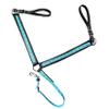 Hill Leather Company New Black Color Bio-Thane Breast Collar w/Baby Blue Overlay & Black Barbwire