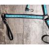 Hill Leather Company New Black Color Bio-Thane Breast Collar w/Baby Blue Overlay & Black Barbwire view 4