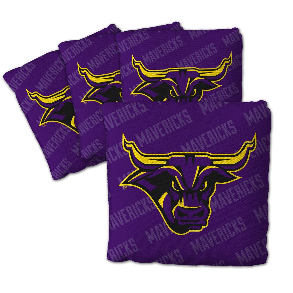 YouTheFan Officially-Licensed NCAA Minnesota State Mavericks Set of 4 Cornhole Bags - All Weather Regulation 6 x 6 Size - 16oz Weight - Designed in USA