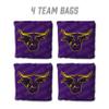 YouTheFan Officially-Licensed NCAA Minnesota State Mavericks Set of 4 Cornhole Bags - All Weather Regulation 6 x 6 Size - 16oz Weight - Designed in USA view 2