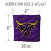 YouTheFan Officially-Licensed NCAA Minnesota State Mavericks Set of 4 Cornhole Bags - All Weather Regulation 6 x 6 Size - 16oz Weight - Designed in USA view 3